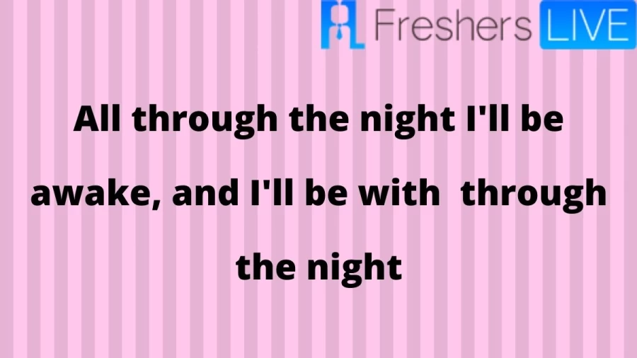 Lyrics to All Through The Night by Cyndi Lauper, All Through The Night Lyrics, Reveals Cyndi Lauper All Through The Night Lyrics