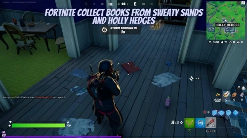 Fortnite Collect Books From Sweaty Sand and Holly Hedges. Find Books in Holly and Sweaty, and Where are the Books in Sweaty Sands?