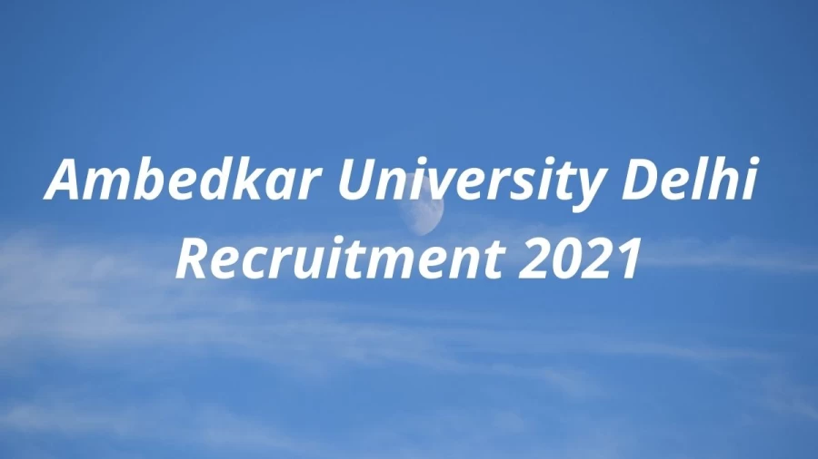 Dr. B. R. Ambedkar University Delhi Recruitment 2021 Job Notification Released at aud.ac.in, Application Process begins from Today - Apply now