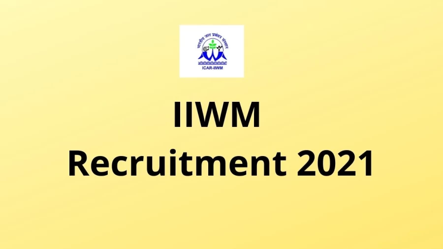 IIWM Recruitment 2021 Vacancies Notification Released at iiwm.res.in 2021, Apply Here