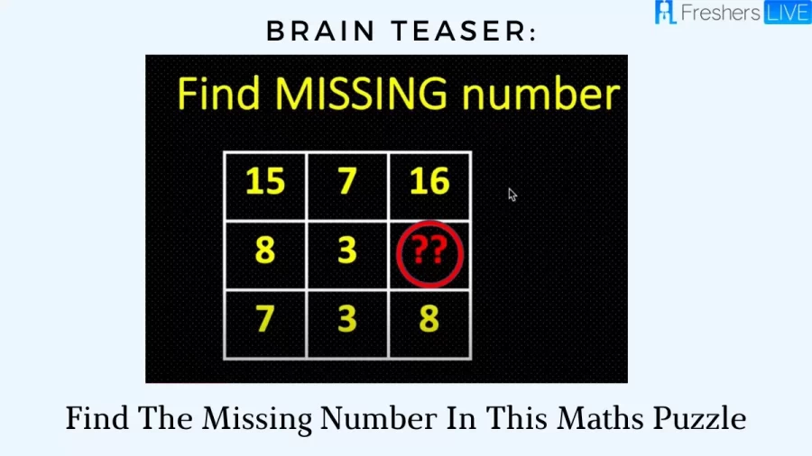 Brain Teaser: Find The Missing Number In This Maths Puzzle?