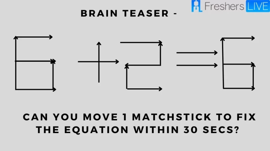 Brain Teaser - Can You Move 1 Matchstick To Fix The Equation Within 30 Secs?