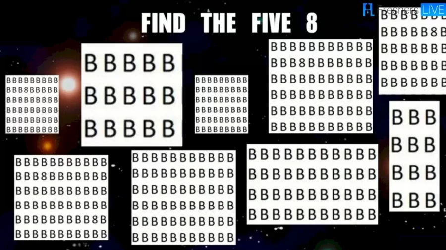 Brain Teaser Eye Test - How Many 8 Can you See Here In This Picture?