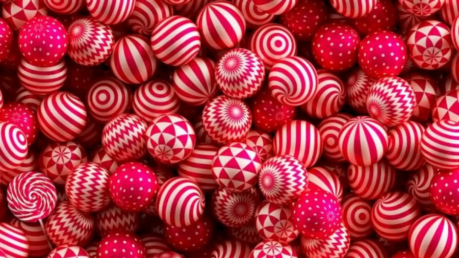 Can You Spot The Hidden Lollipop Among These Balls Within 10 Seconds? Explanation And Solution To The Hidden Lollipop Optical Illusion