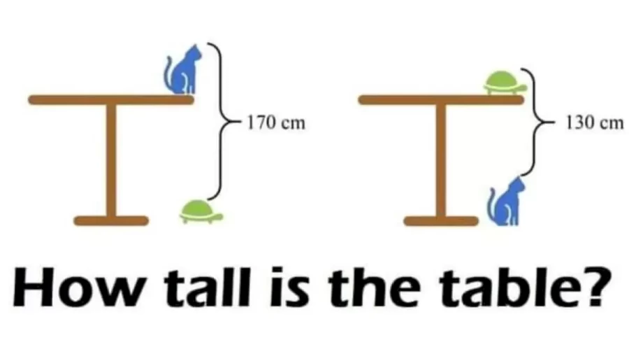 Brain Teaser For Geniuses - Can You Calculate The Height Of The Table Based On The Information Given? Math Puzzle