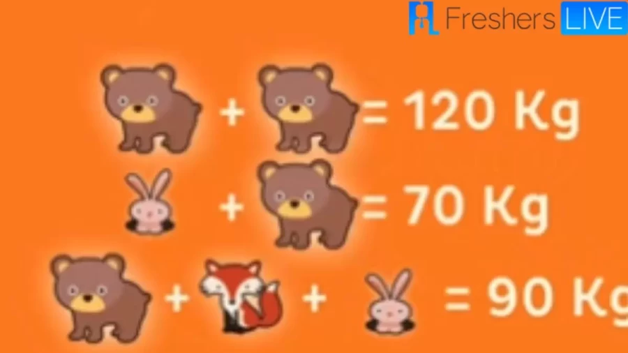 Brain Teaser Math Puzzle - What Is The Weight Of Each Animal?