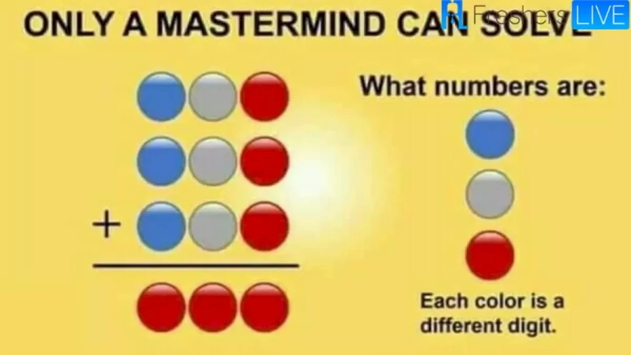 Brain Teaser Only A Master Mind Can Solve - Find The Number For Each Colour