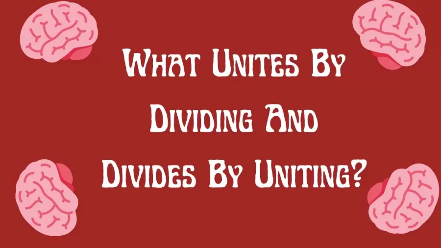 Brain Teaser Tricky Riddle - What Unites By Dividing And Divides By Uniting?