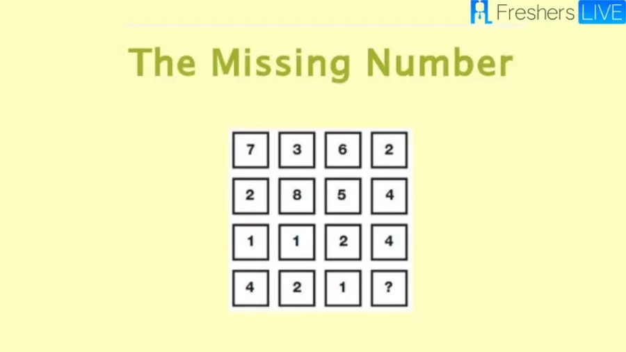 Brain Teaser - What Is The Missing Number?