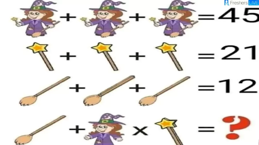 Brain Teaser: Can You Solve This Puzzle? Explanation And Solution To Witch Wand and Broom Puzzle