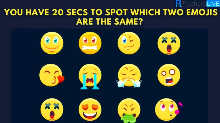 Brain Teaser Eye Test: You Have 20 Secs To Spot Which Two Emojis Are The Same?