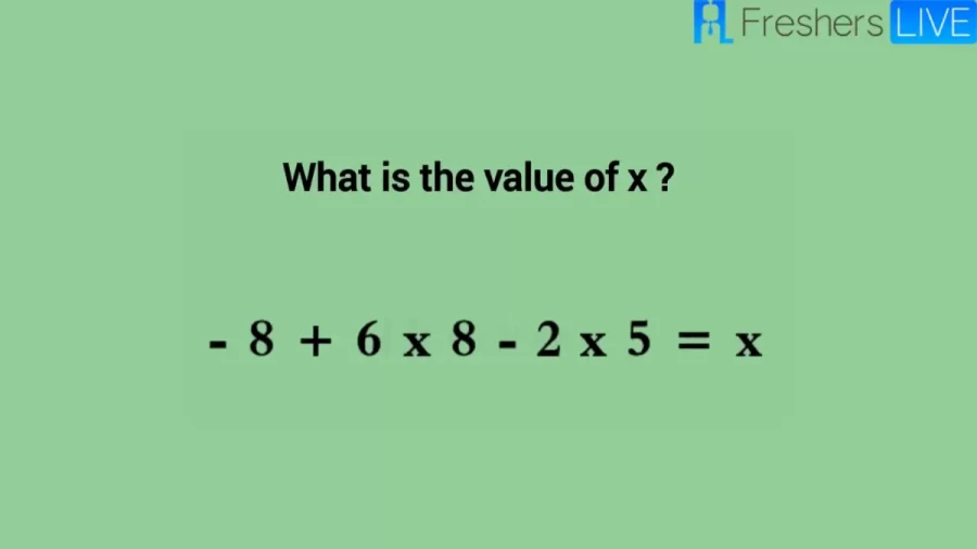 Brain Teaser Of The Week: What Is The Value Of X?