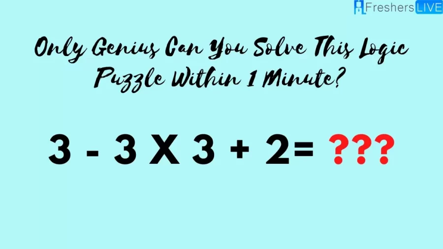 Brain Teaser: Only Genius Can You Solve This Logic Puzzle Within 1 Minute?