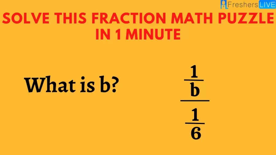 Brain Teaser - Solve This Fraction Math Puzzle In 1 Minute