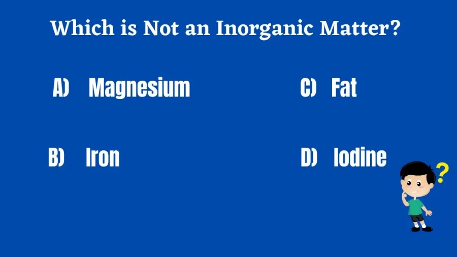 Which is Not an Inorganic Matter in the Following?