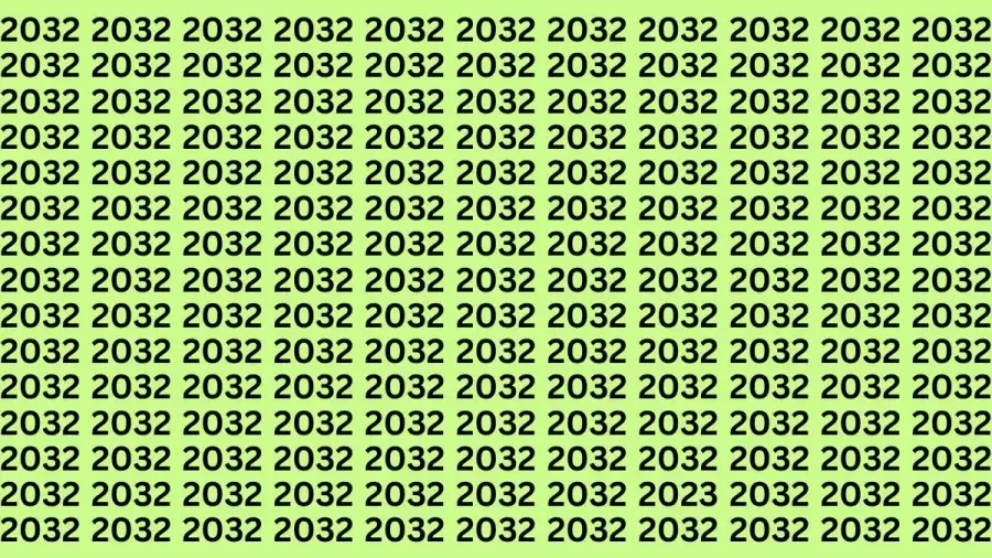 Optical Illusion: Can You Spot the Number 2023 Among 2032 in 13 Seconds?