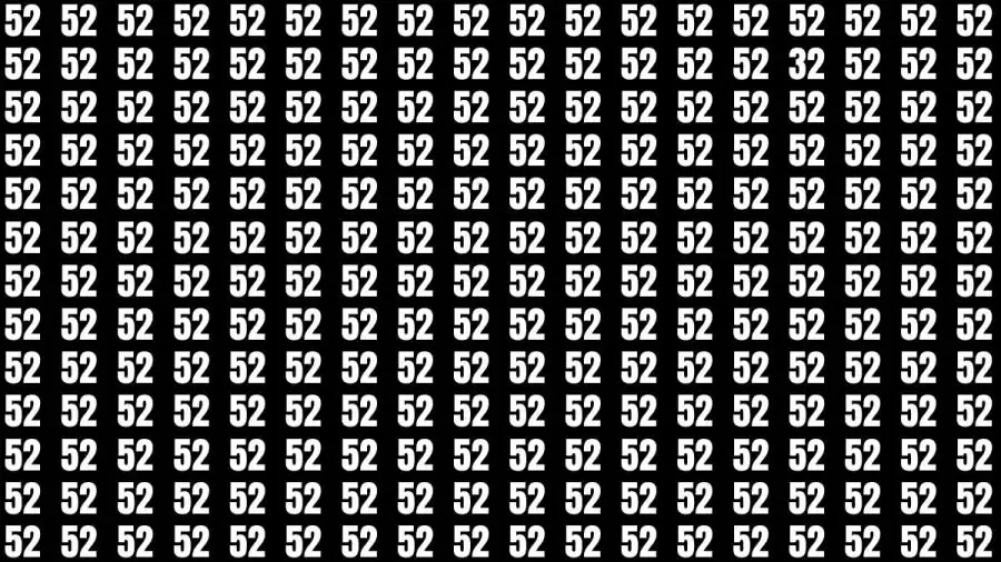 Brain Test: If you have Sharp Eyes Find the Number 32 in 18 Secs