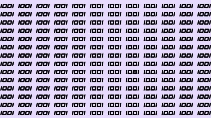 Optical Illusion Brain Test: If you have Sharp Eyes Find the Number 1081 among 1001 in 12 Seconds