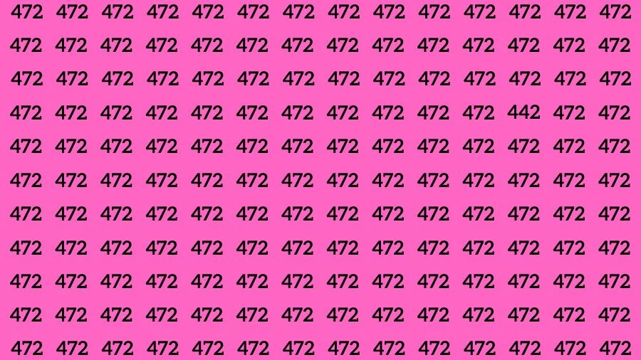 Optical Illusion Brain Test: If you have Sharp Eyes Find the Number 442 in 20 Secs