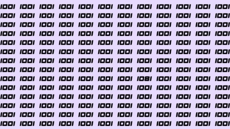 Optical Illusion Brain Test: If you have Sharp Eyes Find the Number 1081 among 1001 in 12 Seconds