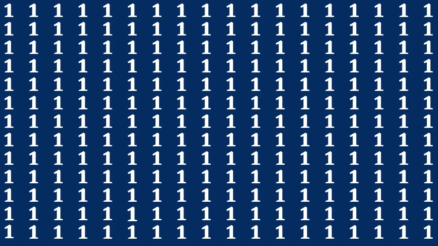 Observation Brain Test: If you have Hawk Eyes Find the Number 5 among 1s in 20 Secs