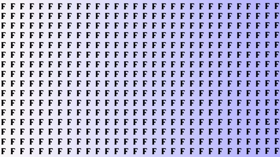 Optical Illusion Visual Test: If you have Eagle Eyes Find the Letter E in 14 Secs