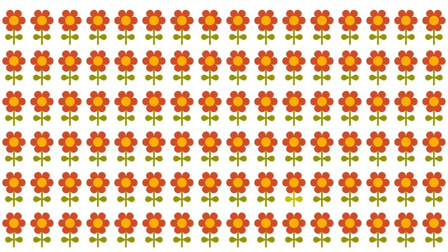 Optical Illusion Brain Challenge: If you have Eagle Eyes find the Odd Flower in 15 Seconds