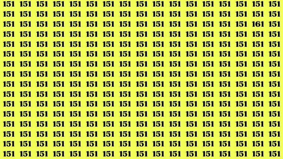 Optical Illusion Eye Test: If you have Eagle Eyes Find the Number 161 in 18 Secs