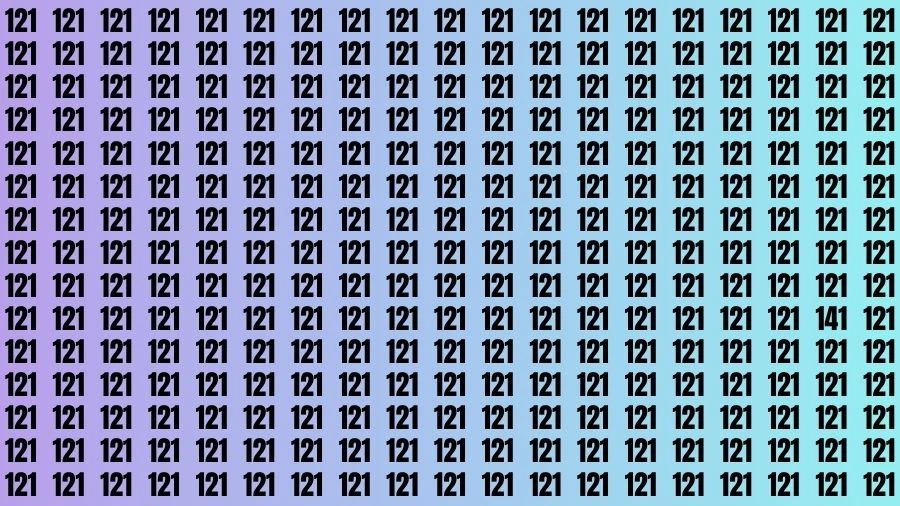 Brain Test: If you have Eagle Eyes Find the number 141 among 121 in 16 Secs