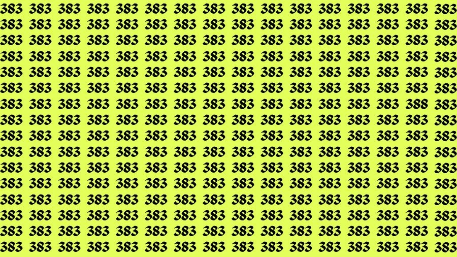 Observation Find it Out: If you have Sharp Eyes Find the Number 388 among 543 in 13 Secs