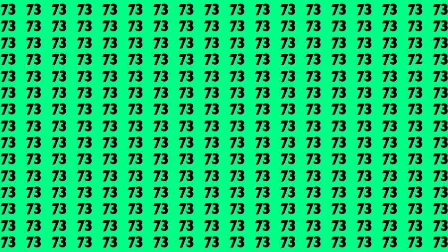 Observation Brain Challenge: If you have Eagle Eyes Find the number 72 among 73 in 13 Secs