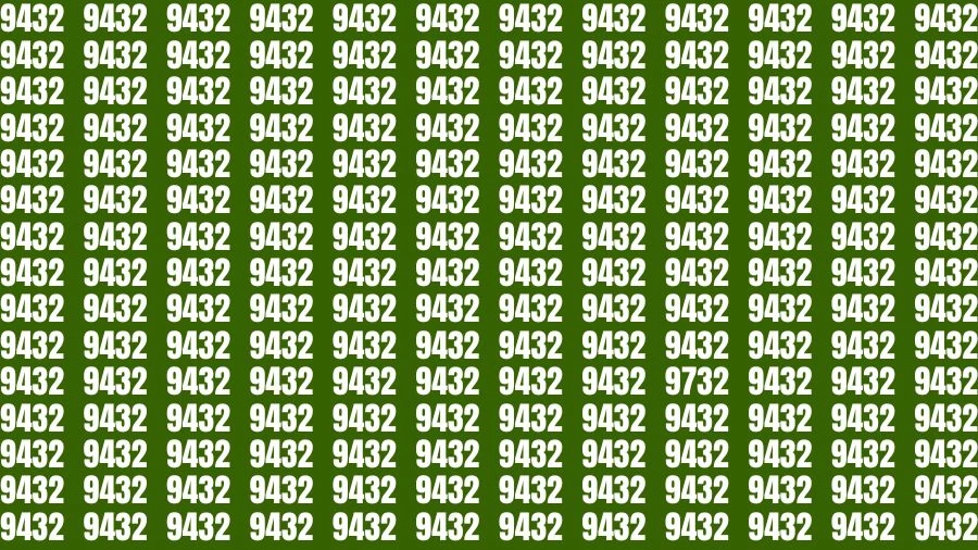 Optical Illusion Visual Test: If you have Sharp Eyes Find the Number 9732 in 20 Secs