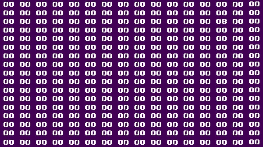 Optical Illusion Brain Challenge: If you have 50/50 Vision Find the number 08 in 18 Secs