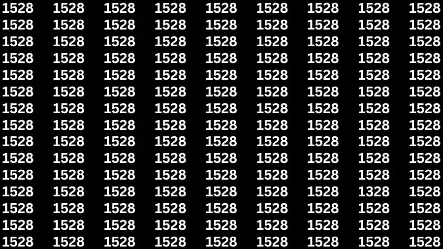 Brain Test: If you have Eagle Eyes Find the Number 1328 among 1528 in 15 Secs