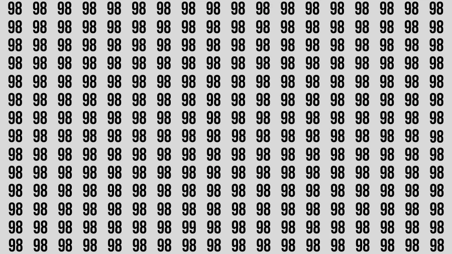 Observation Find it Out: If you have Eagle Eyes Find the Number 99 in 10 Secs