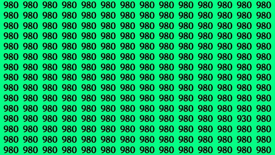 Observation Find it Out: If you have Eagle Eyes Find the number 930 among 980 in 15 Secs