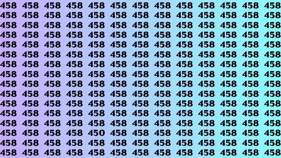 Optical Illusion Visual Test: If you have Sharp Eyes Find the Number 450 in 20 Secs