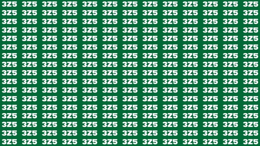 Observation Visual Test: If you have Hawk Eyes Find the Number 325 in 13 Secs