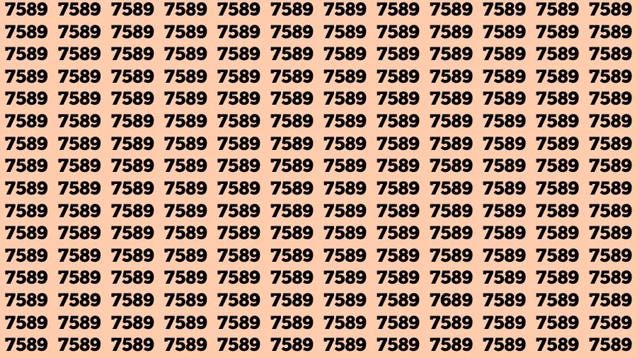 Optical Illusion Brain Test: If you have Sharp Eyes Find the Number 7689 among 7589 in 15 Secs