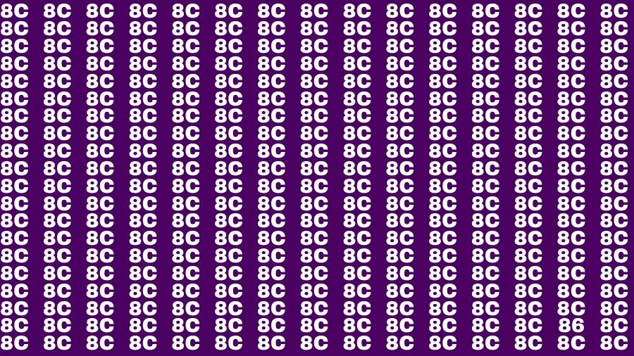 Optical Illusion Visual Test: If you have Sharp Eyes Find the Number 86 in 16 Secs