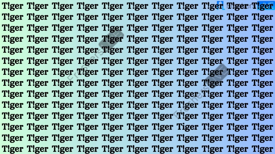 Optical Illusion Eye Test: If you have Eagle Eyes Find the Word Tiger in 15 Secs